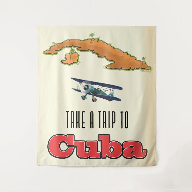 Tapiz Póster de vacaciones en Cuba (Anverso)
