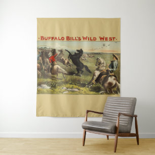 Tapiz Póster de vaquero del oeste salvaje de Buffalo Bil