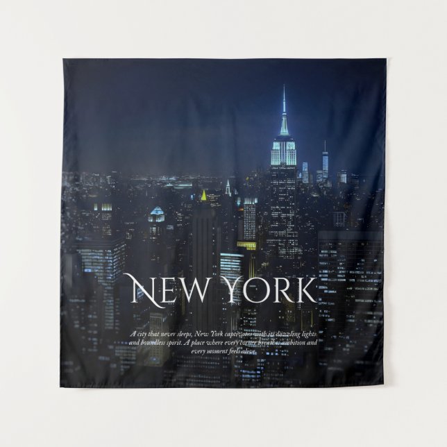 Tapiz Poster del Skyline de Nueva York - Moderno Wall Ar (Anverso)