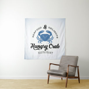 Tapiz Poster hambriento del restaurante del cangrejo