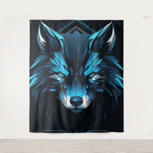 Tapiz póster majestuoso del lobo solitario.