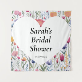 Tapiz Póster personalizado para ducha de boda en pared