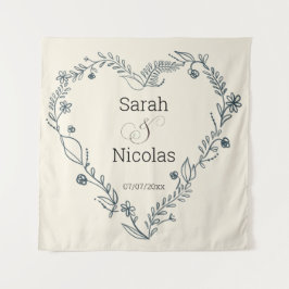 Tapiz Póster personalizado para fiesta de boda en pared