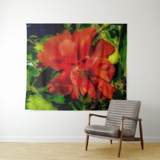 Tapiz Potencia de flor roja