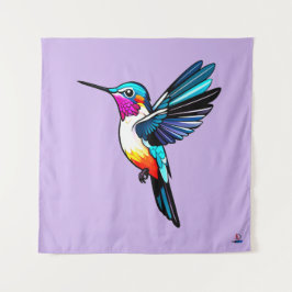 Tapiz Prächtiger Kolibri - Farbige Illustration