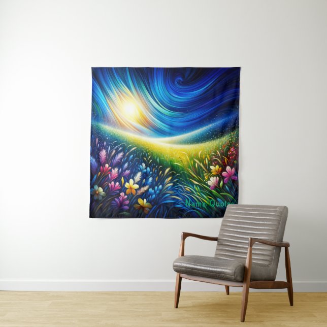 Tapiz Prado Celestial – Paisaje Soñador de Flores Silves (In situ)