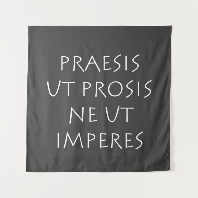 Tapiz Praesis ut prosis ne ut imperes (Anverso)