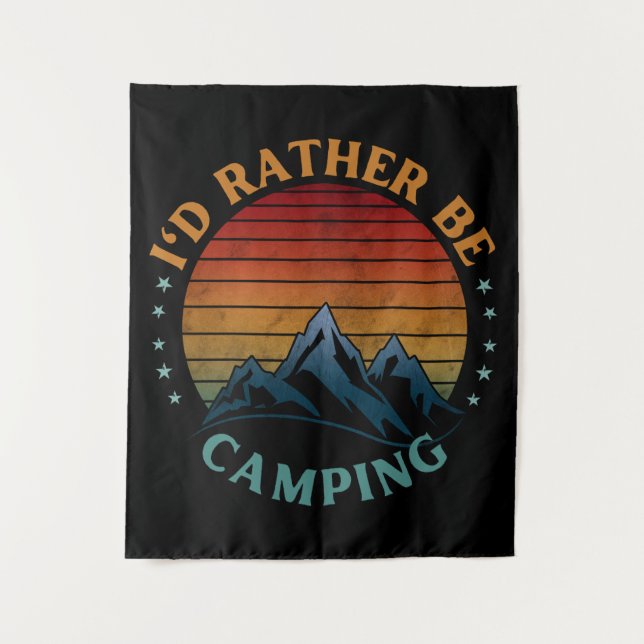 TAPIZ PREFERIRÍA ESTAR DE CAMPAMENTO (Anverso)
