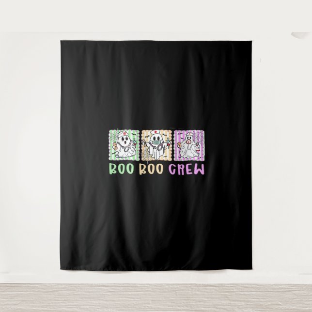 Tapiz Preppy Boo Crew Enfermeras Halloween Disfraces Hom (Anverso)