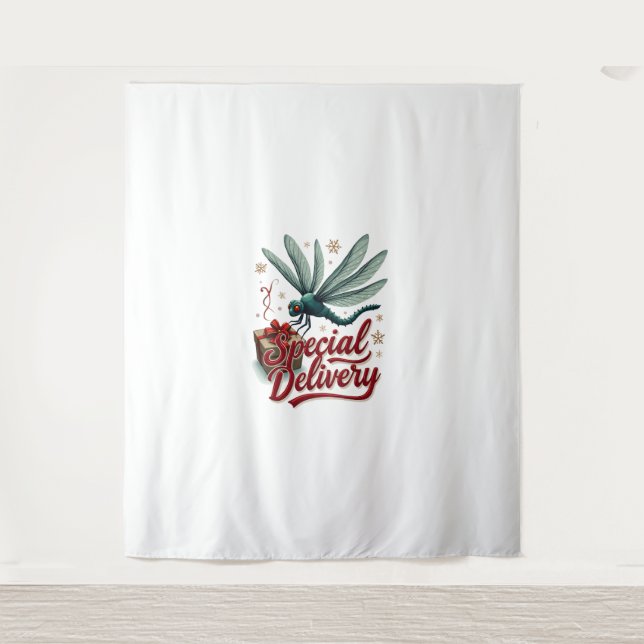 Tapiz Presente libélula de entrega (Anverso)