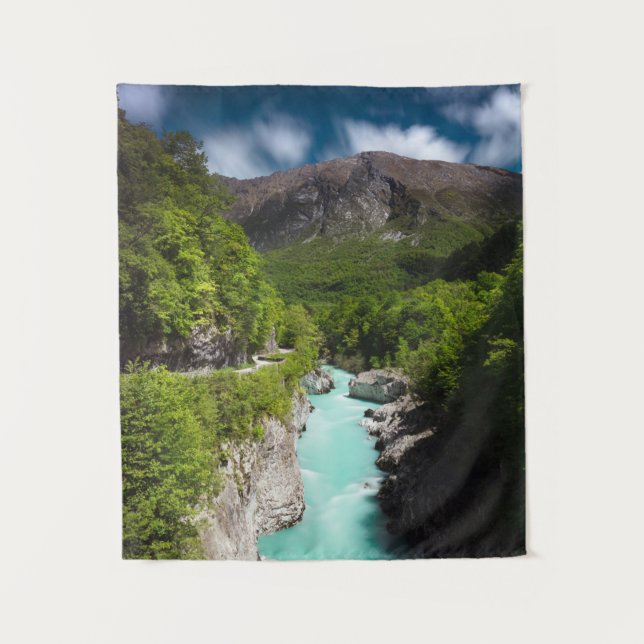 Tapiz Primavera del río Soča desde el puente Napoleón (Anverso)