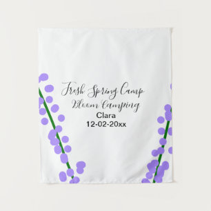 Tapiz Primavera fresca camping lavanda flores nombre fec