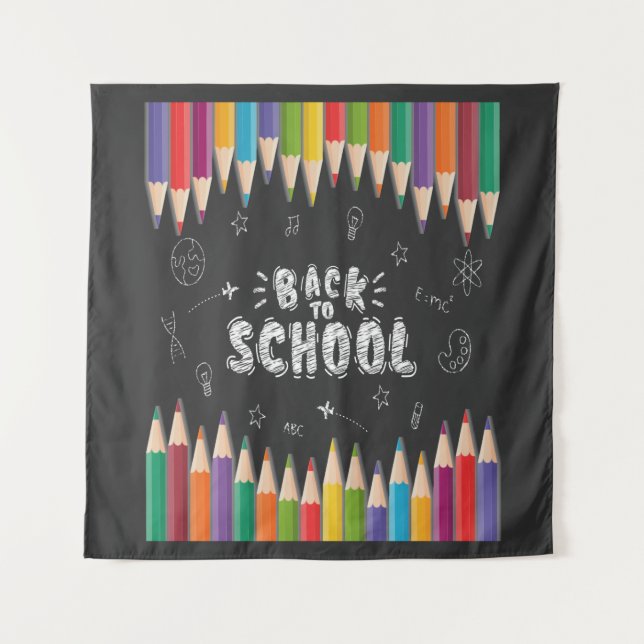 Tapiz Primer Día De Camisa Escolar, Bienvenido De Nuevo  (Anverso)