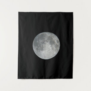 Tapiz Primer plano de luna llena en el cielo nocturno. F