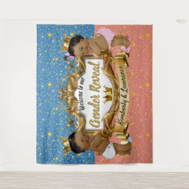 Tapiz Prince/Princesa Africana Rosa/Azul/Dorada