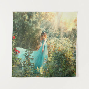 Tapiz Princesa de Fantasía: Vintage de la Naturaleza de 
