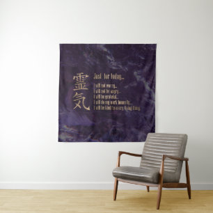 Tapiz Principios de Reiki - preceptos de Reiki