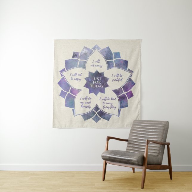 Tapiz Principios de Reiki - preceptos de Reiki (In situ)
