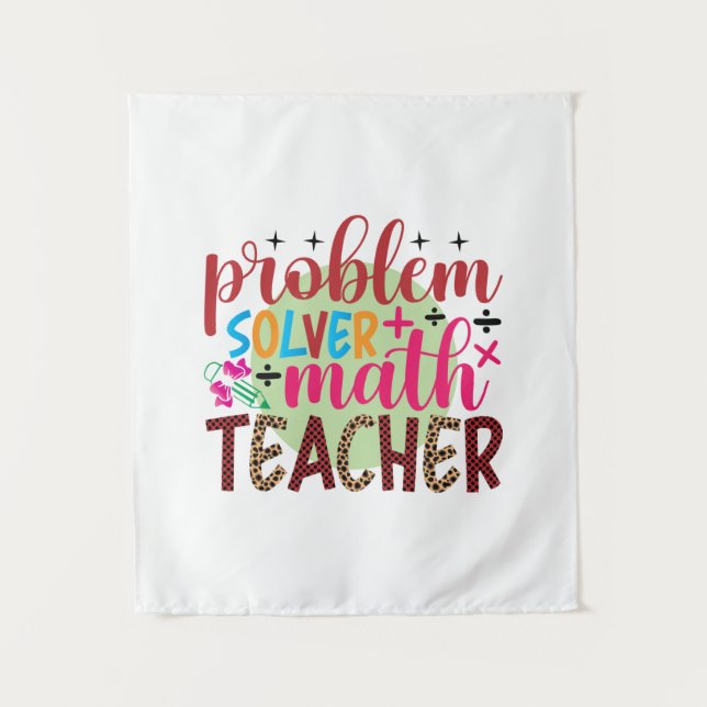 Tapiz Profesora de Regalos | Profesor de matemáticas par (Anverso)