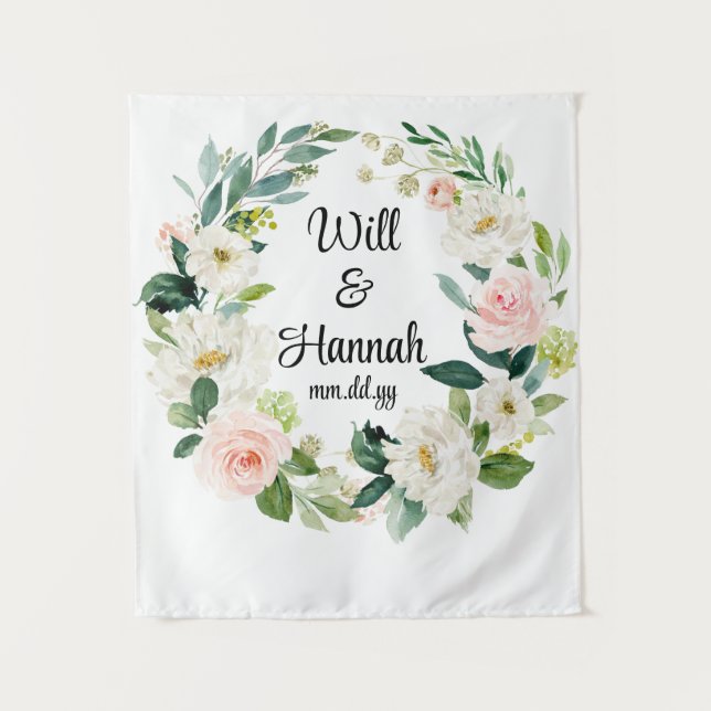 Tapiz Programa fotográfico de recepción de bodas de ecol (Anverso)