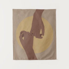 Tapiz Promesa de Pinky al estilo boho, arte afroamerican