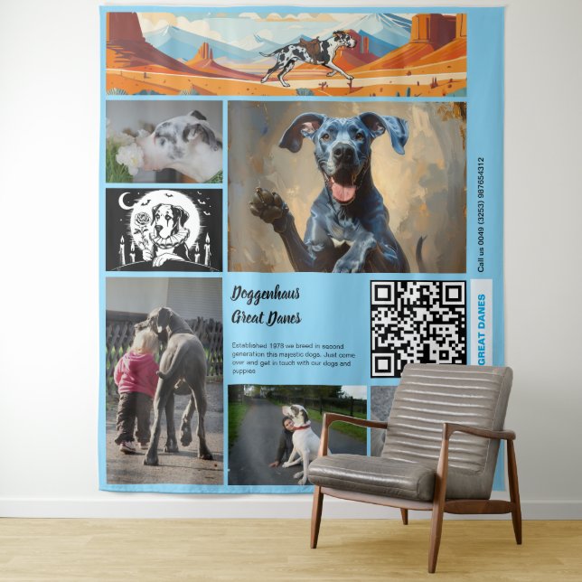 Tapiz Promote your Great Dane Kennel Tapestry (In situ)