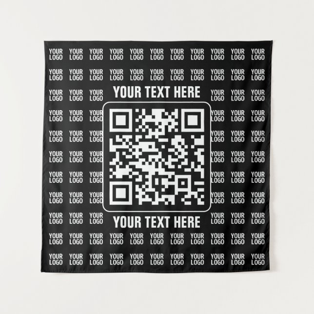 Tapiz Promotional QR code (editable) plus Logo Pattern (Anverso)