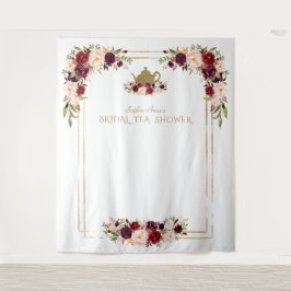 Tapiz Prop de Foto de Té de Despedida de Soltera Floral