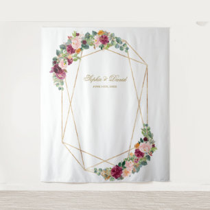 Tapiz Propiedad de Boda de Lujo Floral de Azafrán y Euca