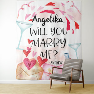 Tapiz Propuesta de Matrimonio ¿Te Casarás Conmigo? Nom
