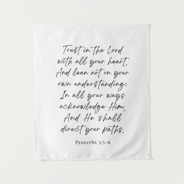 Tapiz Proverbs 3:5-6 Trust in the Lord (Anverso)