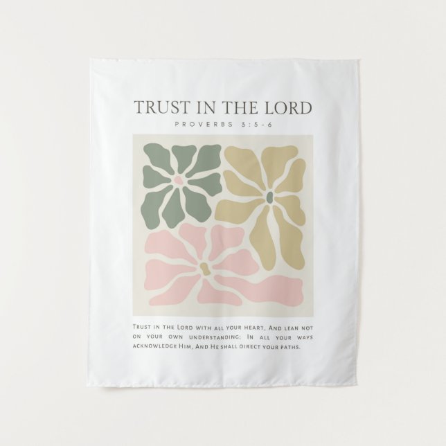 Tapiz Proverbs 3:5-6 Trust in the Lord (Anverso)