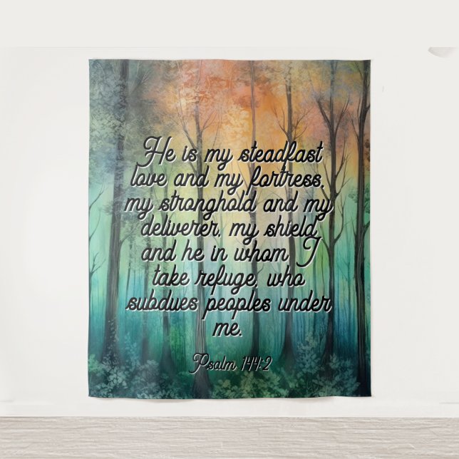 Tapiz Psalm 144:2 Wedding Backdrop (Anverso)