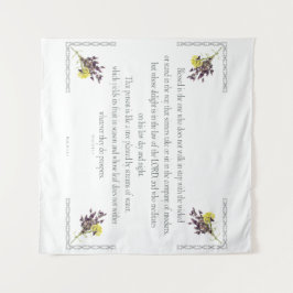 Tapiz PSALM 1:1-3 Diseño botánico,