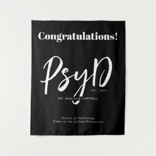 Tapiz PsyD Personalizado Elegante Doctor en Psicología