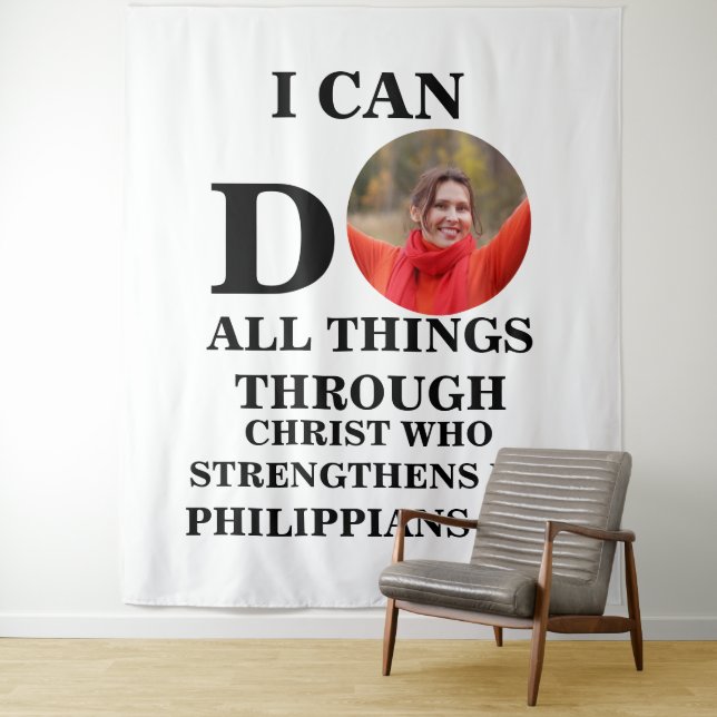 Tapiz Puedo hacer todas las cosas foto cristiana verso d (In situ)