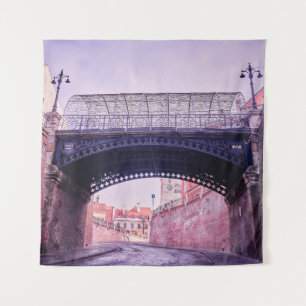 Tapiz Puente antiguo, bridgeantique medieval, arco