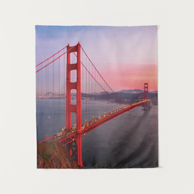 Tapiz Puente de la puerta de oro tira almohada (Anverso)