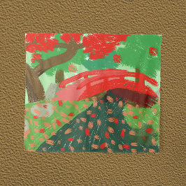 Tapiz Puente japonés bajo arce