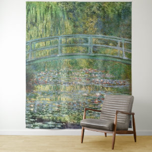 Tapiz Puente Japonés Nenúfar Arte de Claude Monet