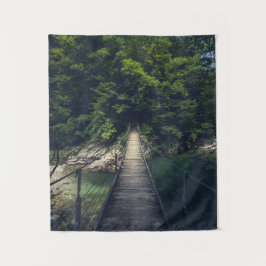 Tapiz Puente suspensivo simple sobre el río Idrijca, Slo