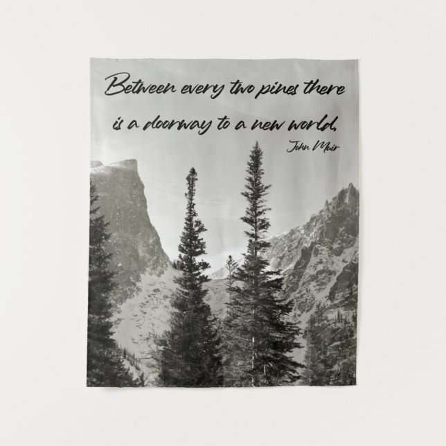 Tapiz Puerta a un nuevo mundo en las montañas (Anverso)