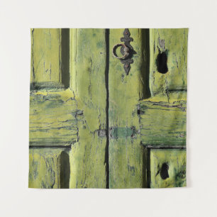 Tapiz Puerta de 2 paneles de madera marrón cerrada