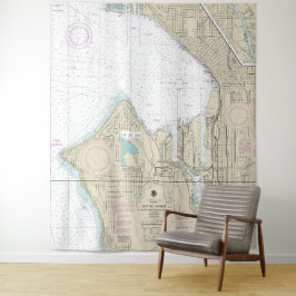 Tapiz Puerto de Seattle - Bahía Elliott y vía fluvial Du