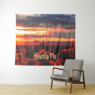 Tapiz Puesta de sol de Santa Fe Nuevo México