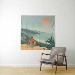Tapiz Puesta de sol Soledad – Impresión minimalista de v