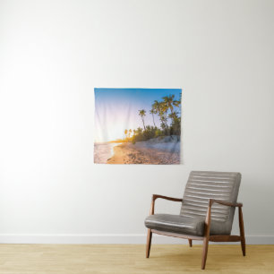 Tapiz Puesta del sol en la República Dominicana tropical