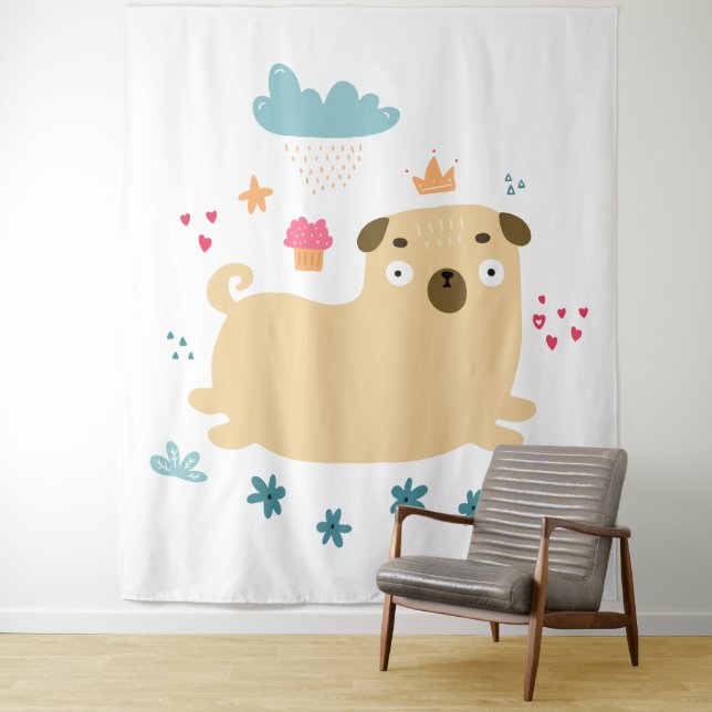 Tapiz Puggy Feliz (In situ)