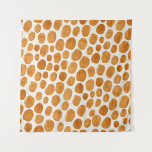 Tapiz Puntos del Polka Dorado: Gouache Resumen