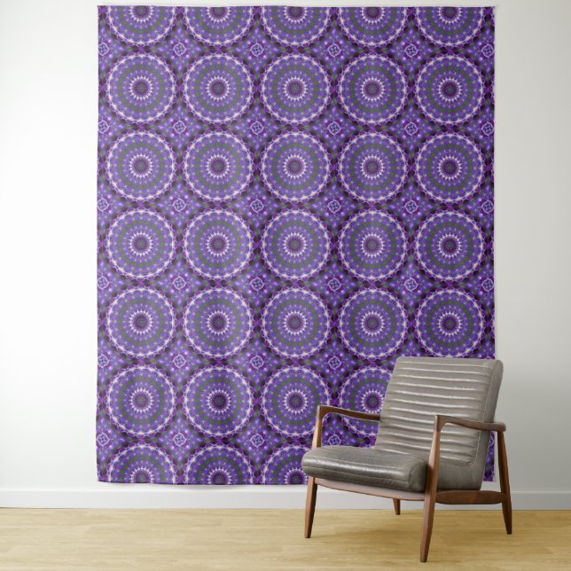 Tapiz Purple Mandala Kaleidoscope (In situ)